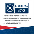 80 x 133mm Dual Action Variable Speed Brushless Sander 350W/230V