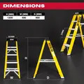 Excel 6414 Electricians Fibreglass Step Ladder 5 Tread 1.2m Heavy Duty