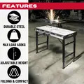 Excel 31575 Portable Steel Welding Table & Workbench with Adjustable Height
