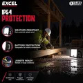 Excel EXL10768 10768 18V 5000 Lumens Pro-Frosted Flood Light Body Only