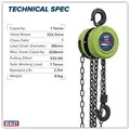 Sealey CB1000E 2.5m Chain Block 1 Tonne