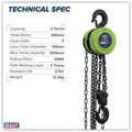 Sealey CB2000E 2.5m Chain Block 2 Tonne