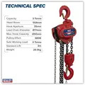 Sealey CB3000 3m Chain Block 3 Tonne