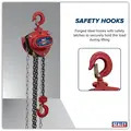 Sealey CB500 2.5m Chain Block 0.5 Tonne