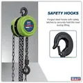 Sealey CB500E 2.5m Chain Block 0.5 Tonne