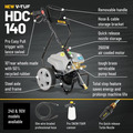V-TUF HDC140 - 240v Professional Cold Electric Pressure Washer with Cage Frame - 2030psi, 140Bar, 8L/min