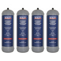 Sealey CO21KGD4 Disposable Carbon Dioxide Gas Cylinder 1.3kg - Pack of 4
