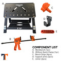 Tomahawk Multifunction Workbench with Quick Clamp and 4xBench Dogs