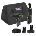 Sealey CP108VCOMBO6 2 x SV10.8 Series Cordless Power Tool Kit 10.8V - 2 Batteries