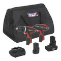 Sealey 2 x SV12 Series Cordless Power Tool Kit 12V - 2 Batteries