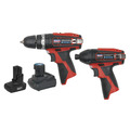Sealey 2 x SV12 Series Cordless Power Tool Kit 12V - 2 Batteries
