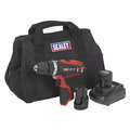 Sealey CP1201KIT SV12 Series 10mm Cordless Combi Drill Kit 12V 2Ah - 2 Batteries