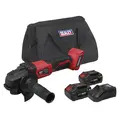 Sealey CP20VAGBKIT SV20 Series 115mm Cordless Angle Grinder Kit 20V 4Ah - 2 Batteries