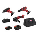 Sealey CP20VCOMBO1EU 3 x SV20 Series Cordless Power Tool Kit 20V Euro Plug - 2 Batteries