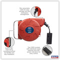 Sealey CRM15 Cable Reel System Retractable 15m 2 x 230V Socket