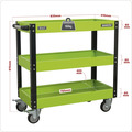 Sealey CX110HV Superline PRO&reg; Heavy-Duty Workshop Trolley 3-Level - Hi-Vis Green