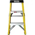 Excel 7403 Electricians Fibreglass Step Ladder 2 Tread 0.76m Heavy Duty