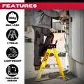 Excel 7403 Electricians Fibreglass Step Ladder 3 Tread 0.72m Heavy Duty