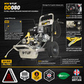 V-TUF DD080 Industrial 9HP Honda Driven Petrol Pressure Washer - 2900psi, 200Bar, 15 lpm - Stainless Steel Frame