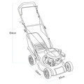 Sealey Dellonda Hand-Propelled Petrol Lawnmower Grass Cutter, 127cc 16