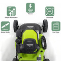 Sealey Dellonda Self-Propelled Petrol Lawnmower Grass Cutter with Height Adjustment & Grass Bag 144cc 18
