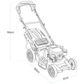 Sealey Dellonda Self-Propelled Petrol Lawnmower Grass Cutter with Height Adjustment & Grass Bag 170cc 20