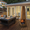 Sealey DG106 Dellonda Chiminea, Wood Burner, Heater for Outdoors W45cm x H150cm, Corten Steel