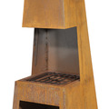 Sealey DG108 Dellonda Outdoor Chiminea Fireplace Heater Firewood Storage - Corten Steel