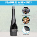 Sealey DG109 Dellonda Outdoor Chiminea, Fireplace, Fire Pit, Heater, Durable, Black Steel