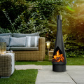 Sealey DG109 Dellonda Outdoor Chiminea, Fireplace, Fire Pit, Heater, Durable, Black Steel