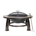 Sealey DG111 Dellonda 76cm Deluxe Traditional Style Fire Pit/Fireplace/Outdoor Heater - Slate