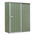 Sealey Dellonda Galvanized Steel Storage Shed with Pent Style Roof 150 x 80 x 190cm - Green