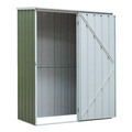 Sealey Dellonda Galvanized Steel Storage Shed with Pent Style Roof 150 x 80 x 190cm - Green