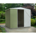 Sealey Dellonda Galvanized Steel Storage Shed with Apex Style Roof 230 x 230 x 220cm - Green