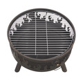 Sealey DG117 Dellonda Deluxe Fire Pit Fireplace Outdoor Patio Heater, Cooking Grill & Poker 61cm