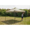 Sealey DG126 Dellonda Premium 2x2m Pop-Up Gazebo, Heavy Duty, PVC Coated, Water-Resistant Fabric, Supplied with Carry Bag, Rope, Stakes & Weight Bags - Beige Canopy