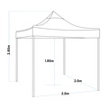 Sealey DG127 Dellonda Premium 2x2m Pop-Up Gazebo, Heavy Duty, PVC Coated, Water-Resistant Fabric, Supplied with Carry Bag, Rope, Stakes & Weight Bags - Blue Canopy