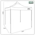 Sealey DG128 Dellonda Premium 2 x 2m Pop-Up Gazebo, Heavy Duty, PVC Coated, Water-Resistant Fabric, Supplied with Carry Bag, Rope, Stakes & Weight Bags - Dark Green Canopy