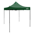 Sealey DG128 Dellonda Premium 2 x 2m Pop-Up Gazebo, Heavy Duty, PVC Coated, Water-Resistant Fabric, Supplied with Carry Bag, Rope, Stakes & Weight Bags - Dark Green Canopy