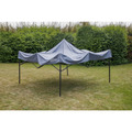 Sealey DG129 Dellonda Premium 2 x 2m Pop-Up Gazebo, Heavy Duty, PVC Coated, Water-Resistant Fabric, Supplied with Carry Bag, Rope, Stakes & Weight Bags - Grey Canopy