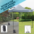 Sealey DG129 Dellonda Premium 2 x 2m Pop-Up Gazebo, Heavy Duty, PVC Coated, Water-Resistant Fabric, Supplied with Carry Bag, Rope, Stakes & Weight Bags - Grey Canopy