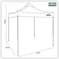 Sealey DG130 Dellonda Premium 3 x 3m Pop-Up Gazebo, PVC Coated, Water-Resistant Fabric, Supplied with Carry Bag, Rope, Stakes & Weight Bags - Beige Canopy