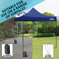 Sealey DG131 Dellonda Premium 3 x 3m Pop-Up Gazebo, PVC Coated, Water-Resistant Fabric, Supplied with Carry Bag, Rope, Stakes & Weight Bags - Blue Canopy