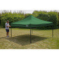 Sealey DG132 Dellonda Premium 3 x 3m Pop-Up Gazebo, PVC Coated, Water-Resistant Fabric, Supplied with Carry Bag, Rope, Stakes & Weight Bags - Dark Green Canopy