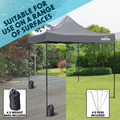 Sealey DG133 Dellonda Premium 3 x 3m Pop-Up Gazebo, PVC Coated, Water-Resistant Fabric, Supplied with Carry Bag, Rope, Stakes & Weight Bags - Grey Canopy