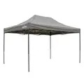 Sealey DG137 Dellonda Premium 3 x 4.5m Pop-Up Gazebo, Heavy Duty, PVC Coated, Water-Resistant Fabric, Supplied with Carry Bag, Rope, Stakes & Weight Bags - Grey Canopy