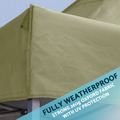 Sealey Dellonda Premium 3x6m Pop-Up Gazebo, Heavy Duty, PVC Coated, Water-Resistant Fabric Supplied with Carry Bag, Rope, Stakes & Weight Bags - Beige Canopy