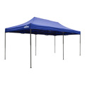 Sealey DG139 Dellonda Premium 3x6m Pop-Up Gazebo, Heavy Duty, PVC Coated, Water-Resistant Fabric, Supplied with Carry Bag, Rope, Stakes & Weight Bags - Blue Canopy