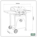 Sealey DG13 Dellonda 2 Burner Gas BBQ Grill with Piezo Ignition & Thermometer