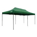 Sealey DG140 Dellonda Premium 3x6m Pop-Up Gazebo, Heavy Duty, PVC Coated, Water-Resistant Fabric, Supplied with Carry Bag, Rope, Stakes & Weight Bags - Dark Green Canopy